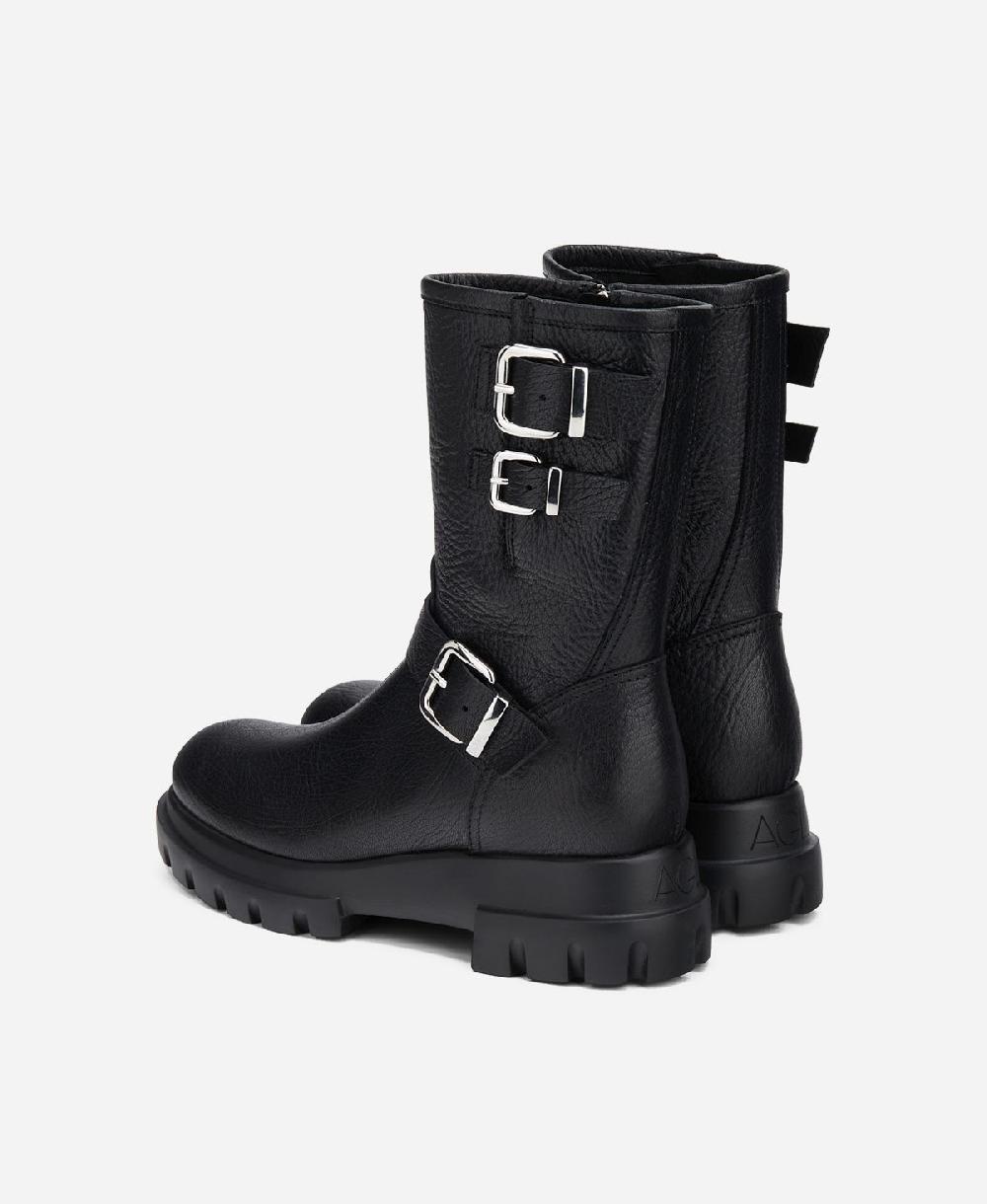 Agl Anfibio in pelle Nero CHUNKY BIKER Affare Del Giorno