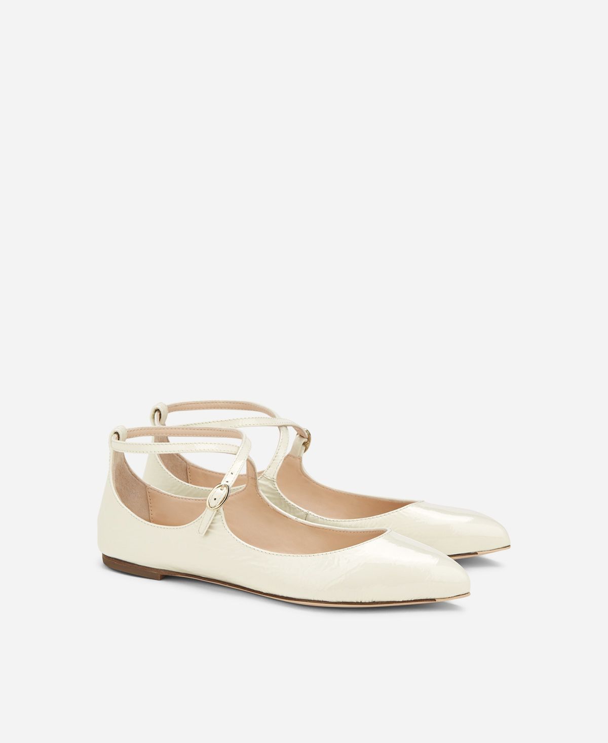 Agl Ballerina in pelle Crema Softy Ballet Saldi Di Fabbrica