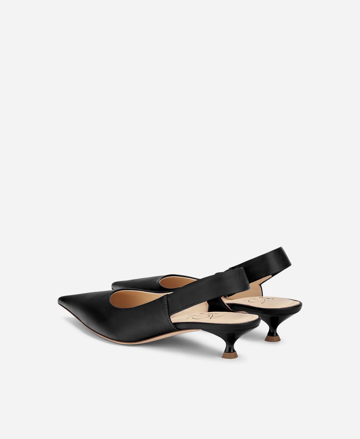 Agl Sling-back in pelle Nero Lenor Sling I Più Venduti