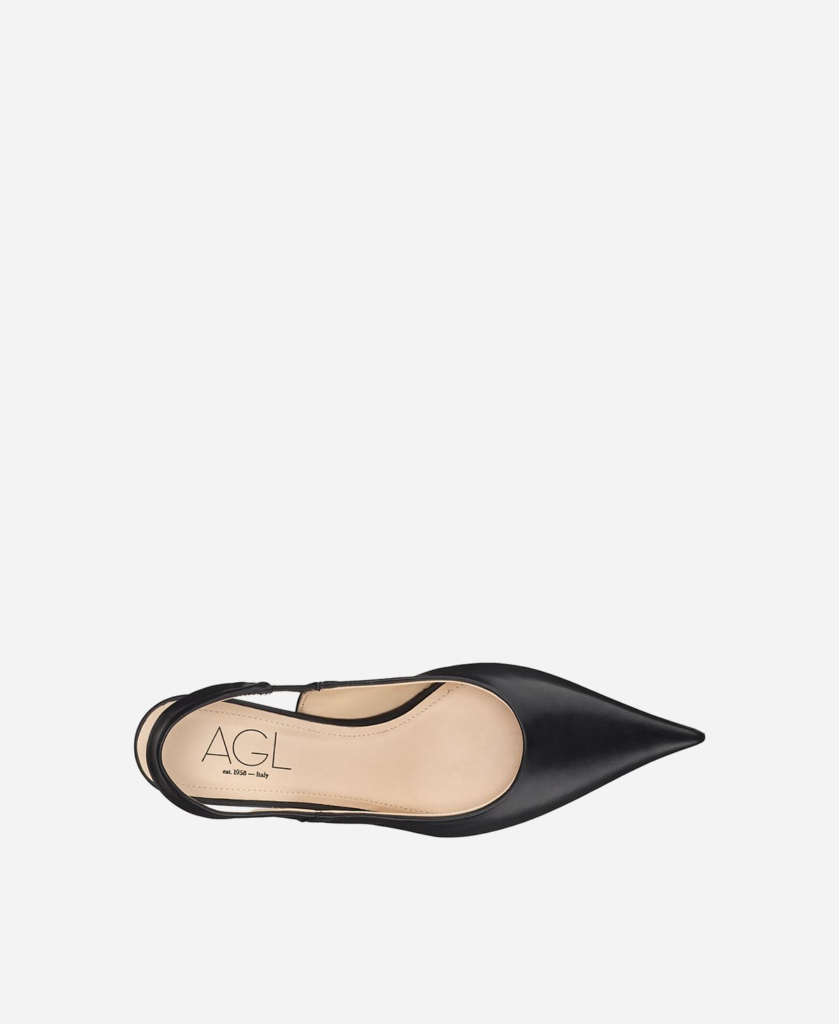 Agl Sling-back in pelle Nero Lenor Sling I Più Venduti