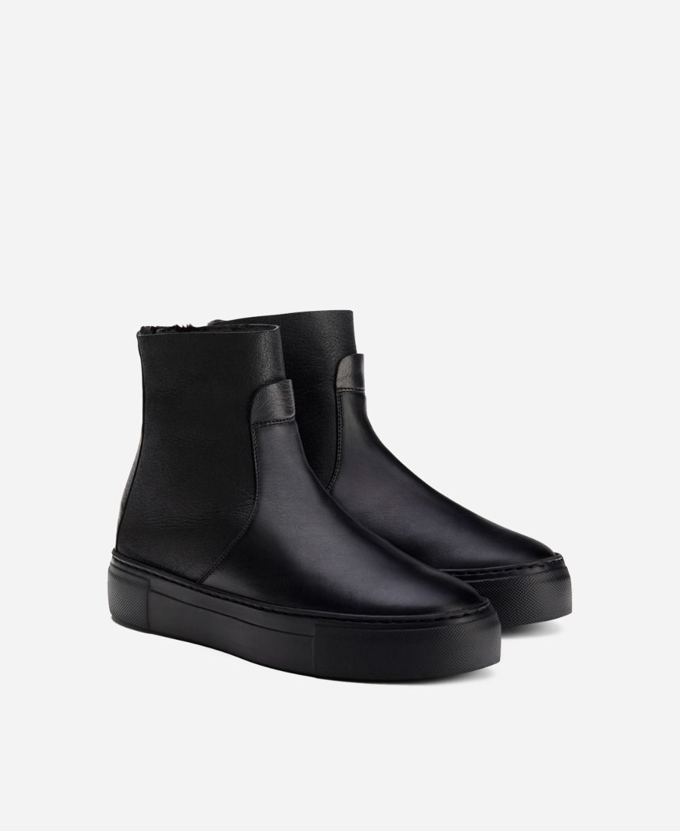 Agl Sneaker con shearling Nero MEGHAN WARM Moda