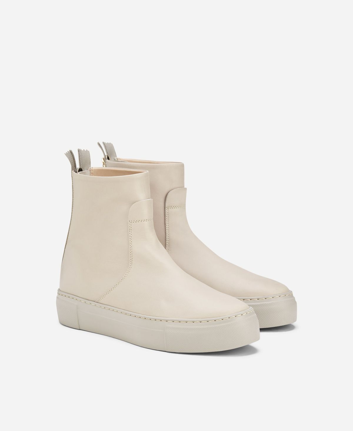Agl Stivaletto sneaker in pelle Crema MEGHAN BOOTIE Italy