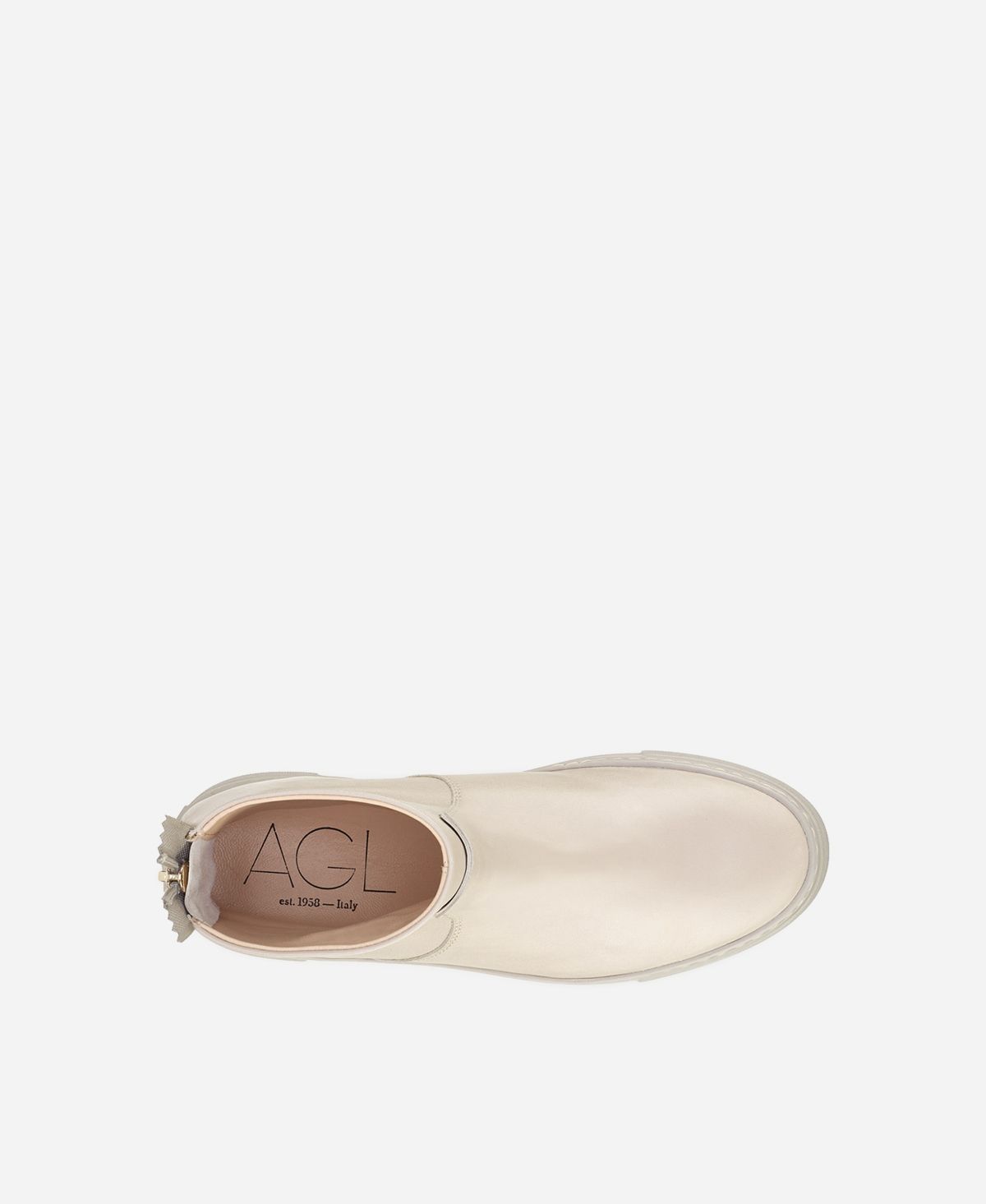 Agl Stivaletto sneaker in pelle Crema MEGHAN BOOTIE Italy