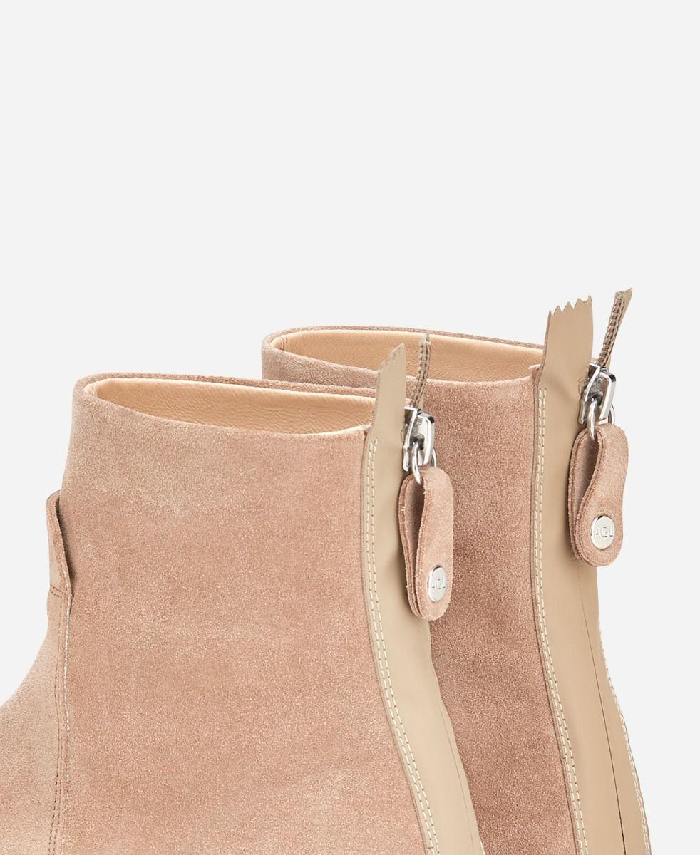 Agl Stivaletto sneaker in velour Beige MEGHAN BOOTIE Italia