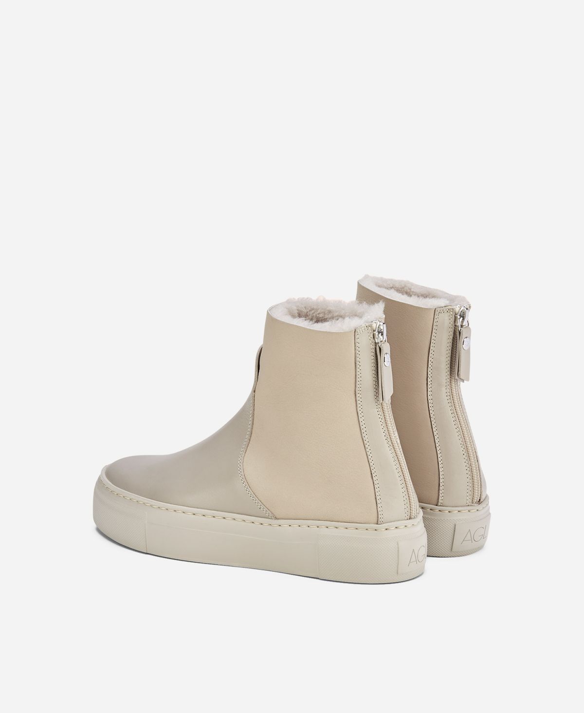 Agl Sneaker con shearling Crema MEGHAN WARM In Linea