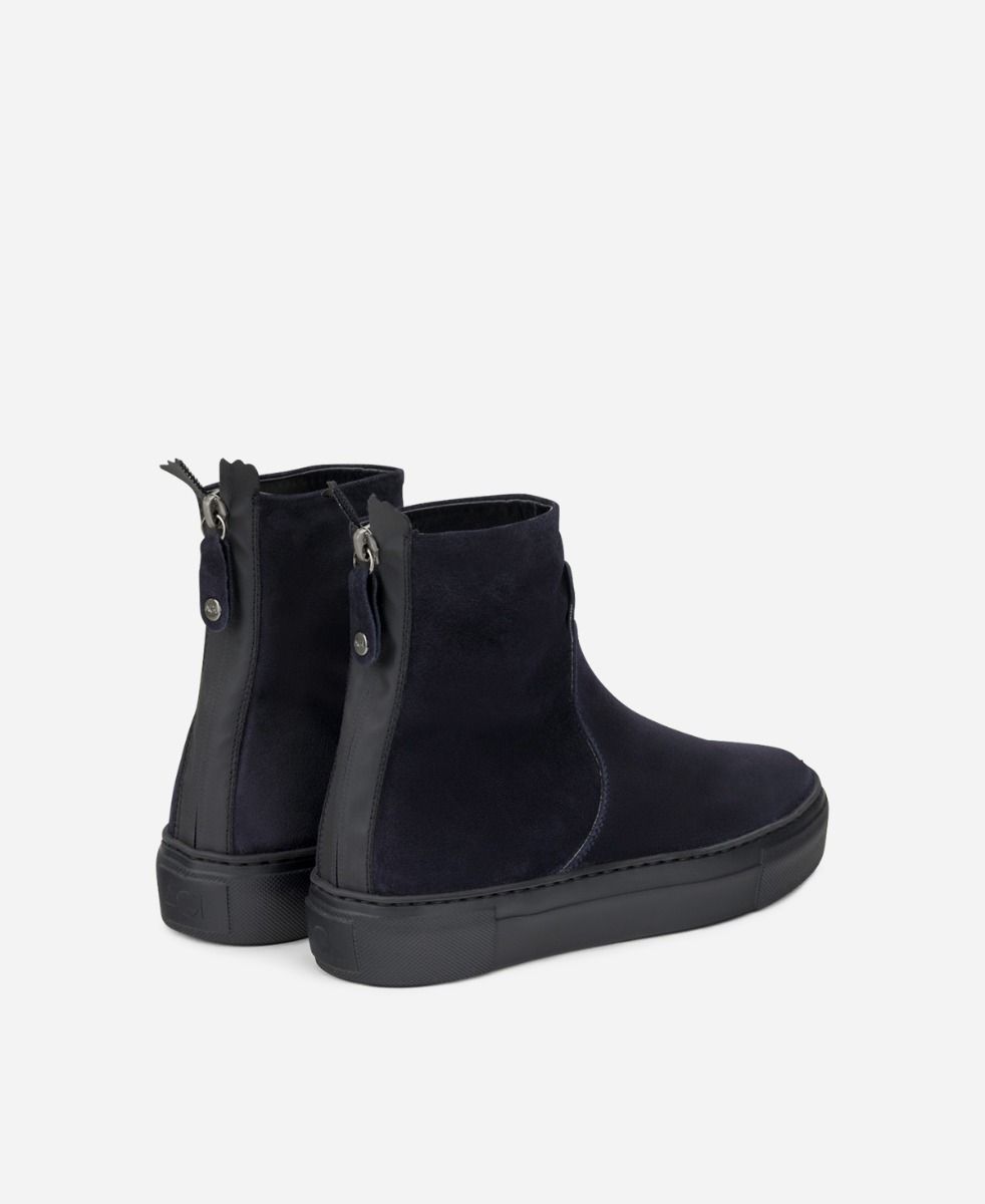Agl Stivaletto sneaker in velour Blu MEGHAN BOOTIE Nuovo