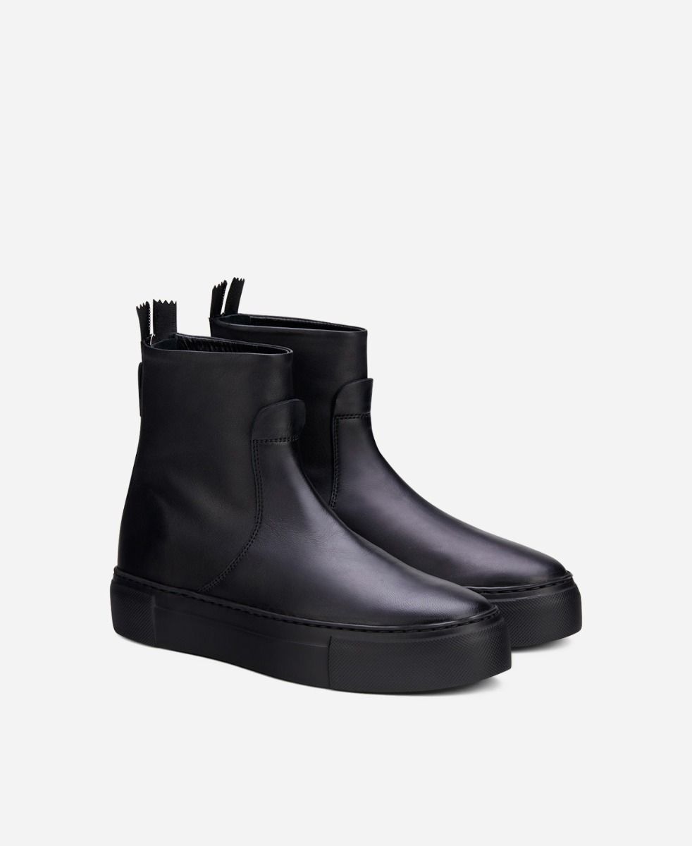 Agl Stivaletto sneaker in pelle Nero MEGHAN BOOTIE Qualità