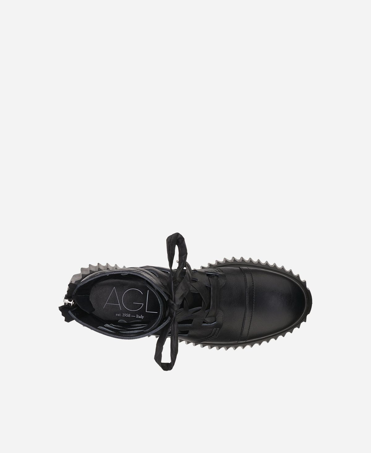 Agl Stivaletto in pelle laserata Nero Viggy Consegna Veloce