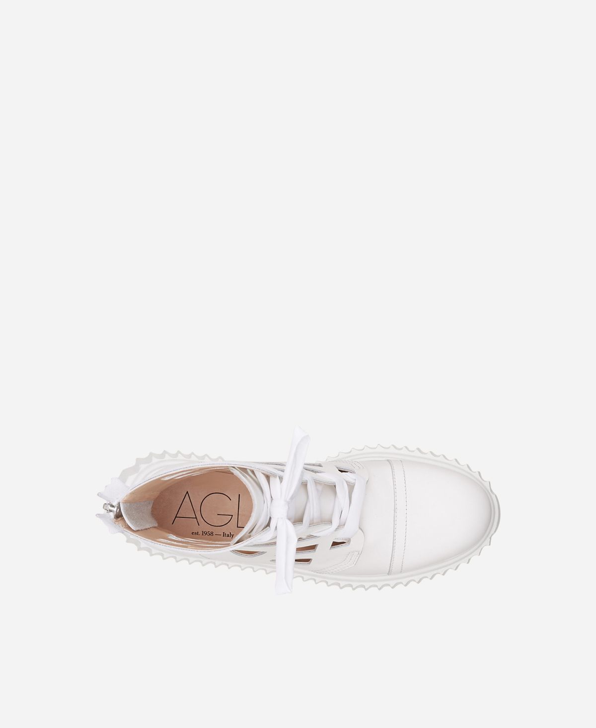 Agl Stivaletto in pelle laserata Bianco Viggy Promozione Limitata