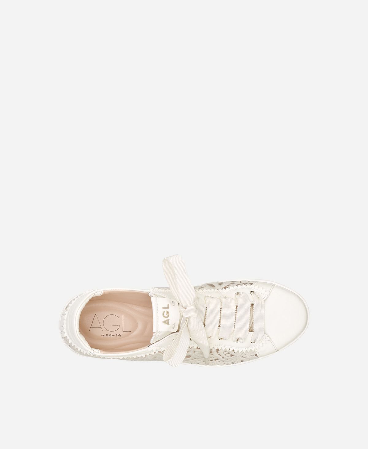 Agl Sneaker in pizzo Bianco Sade Fabric Online