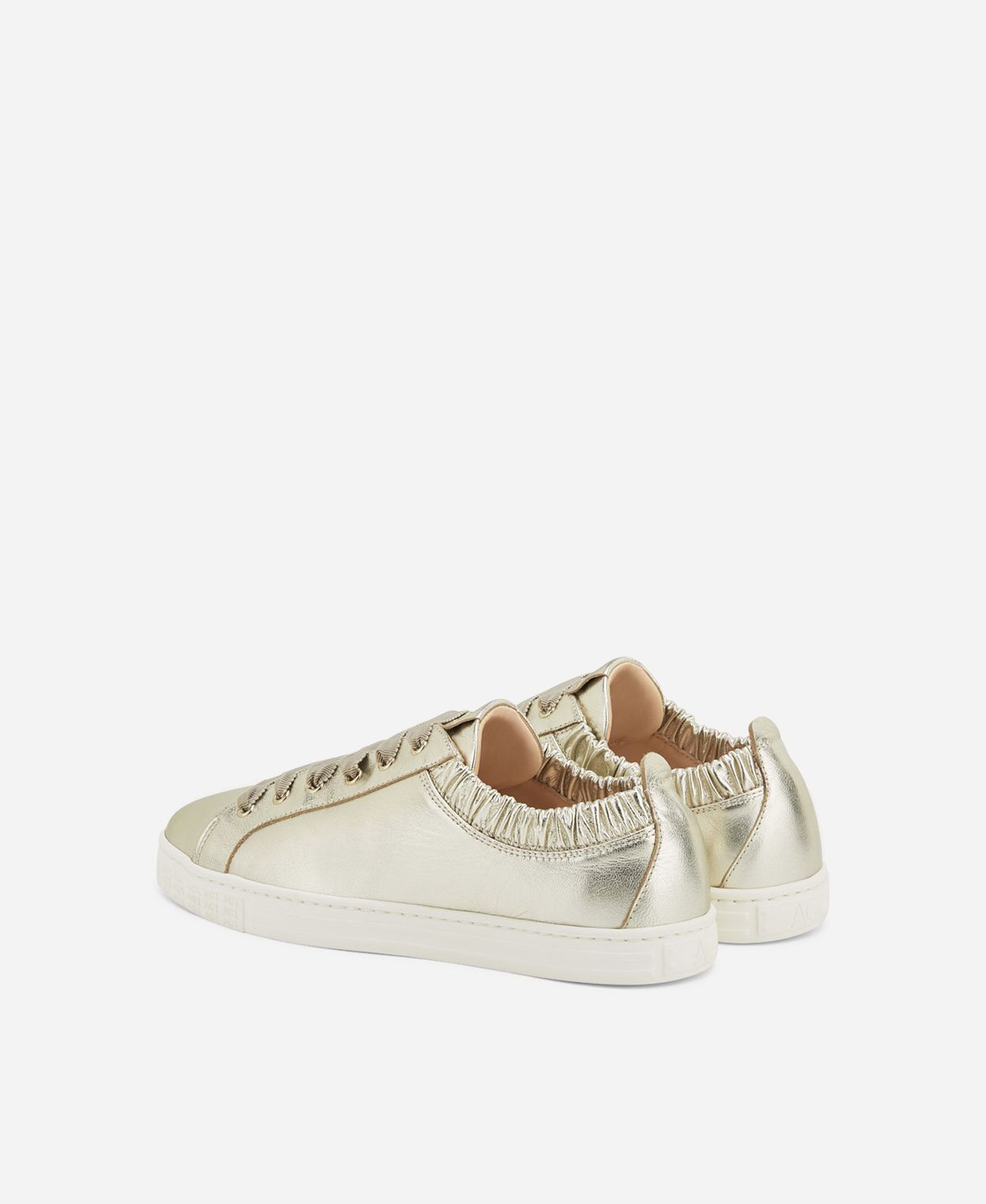 Agl Sneaker in pelle metallizzata Platino Suzie Outlet