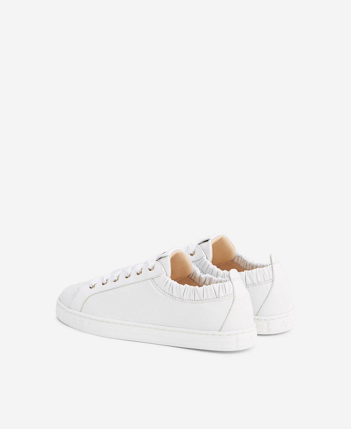 Agl Sneaker in pelle con elastico Bianco Suzie Saldi