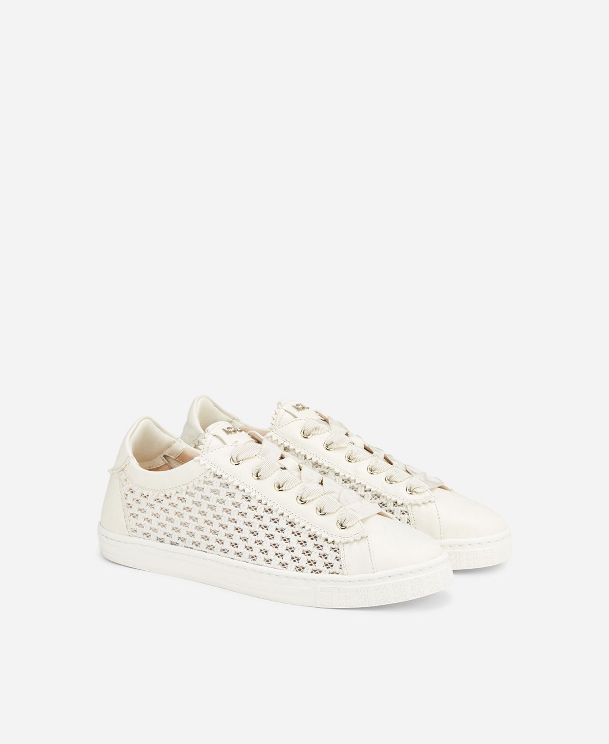Agl Sneaker con trama Bianco Sade Plots Offerte