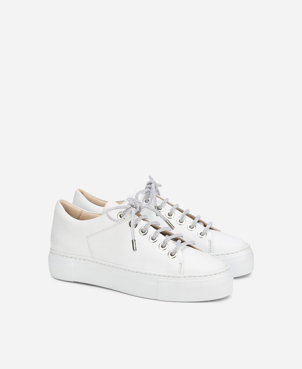 Agl Sneaker con lacci gioiello Bianco Crystal Saldi Di Fabbrica