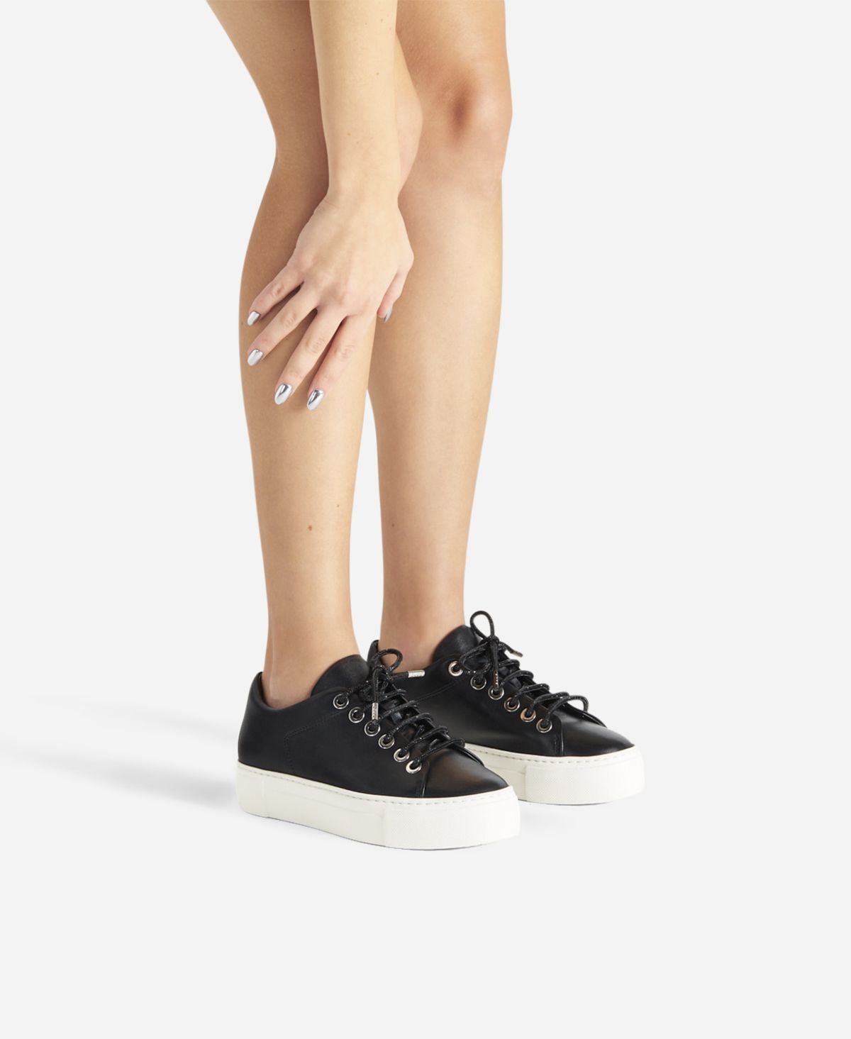 Agl Sneaker con lacci gioiello Nero Crystal I Più Venduti