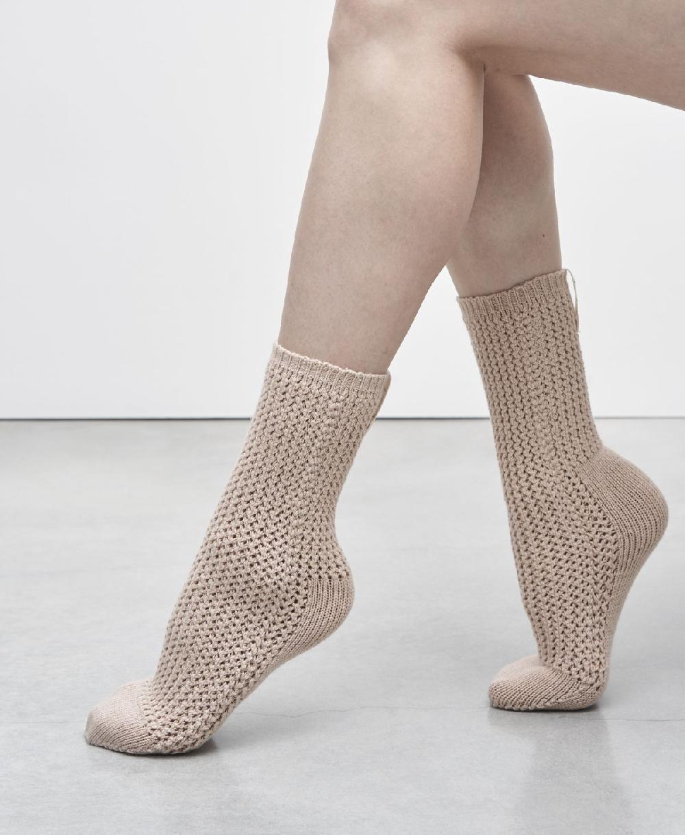 Agl Calze di lana Beige SOCK Sottocosto
