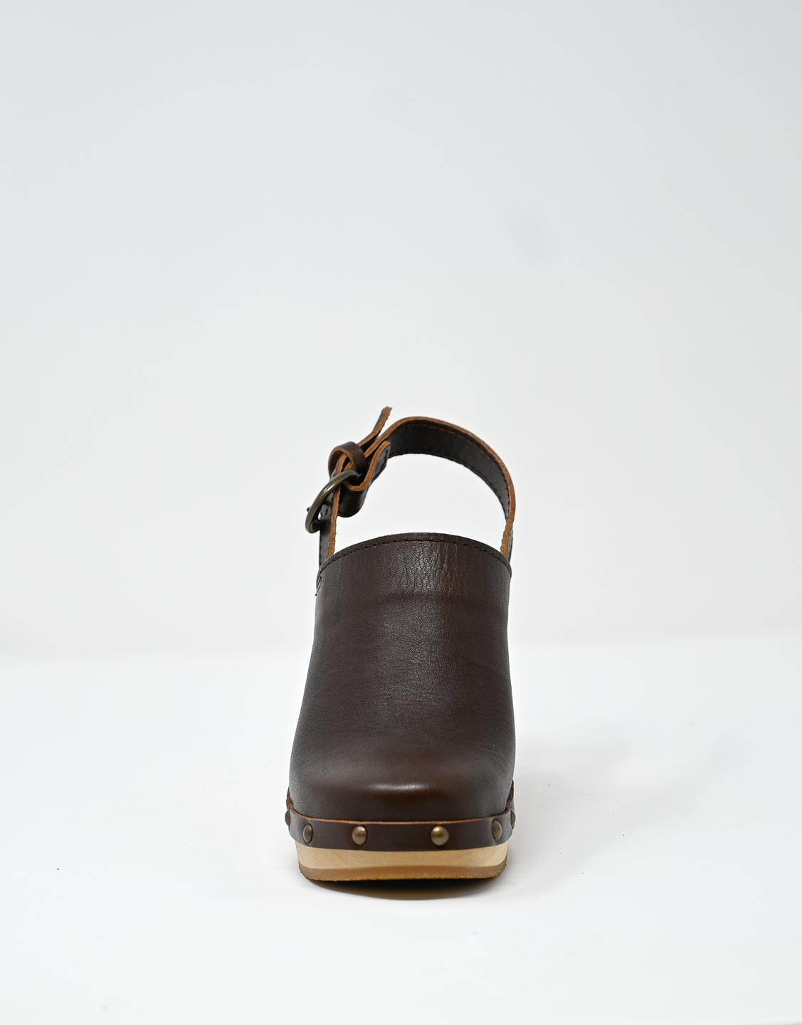 Wally Walker zoccolo in pelle dark chestnut Olandflex by astorflex Promozione