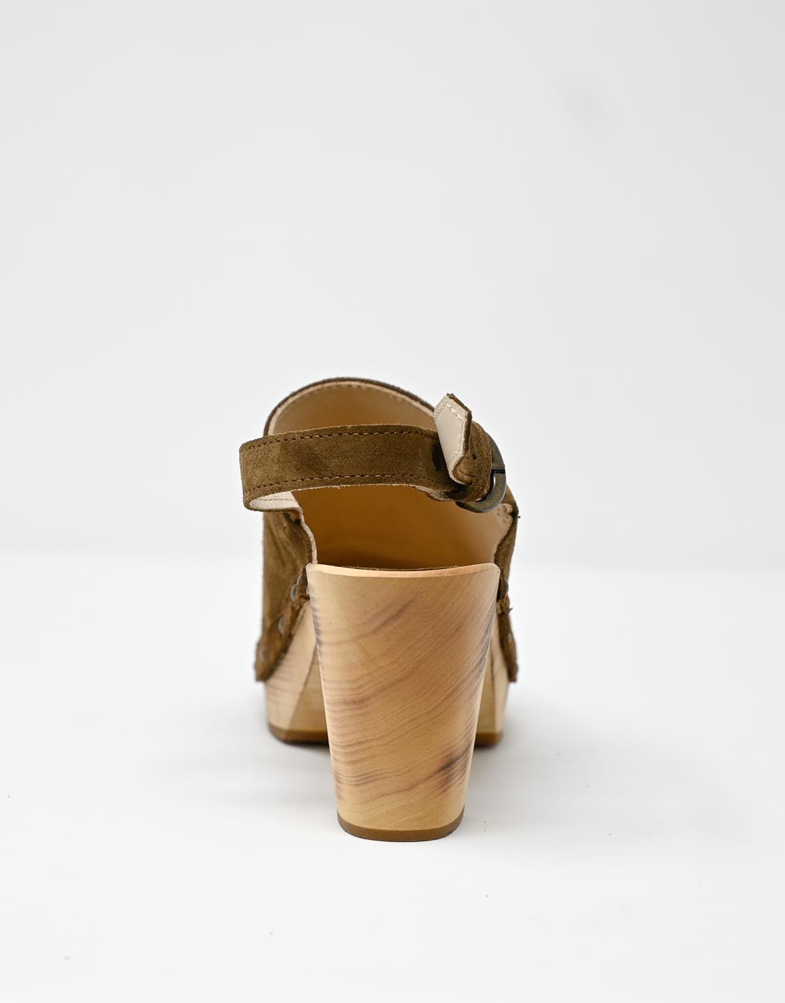 Wally Walker zoccolo in pelle scamosciata dark chestnut Olandflex by astorflex Pezzi Unici