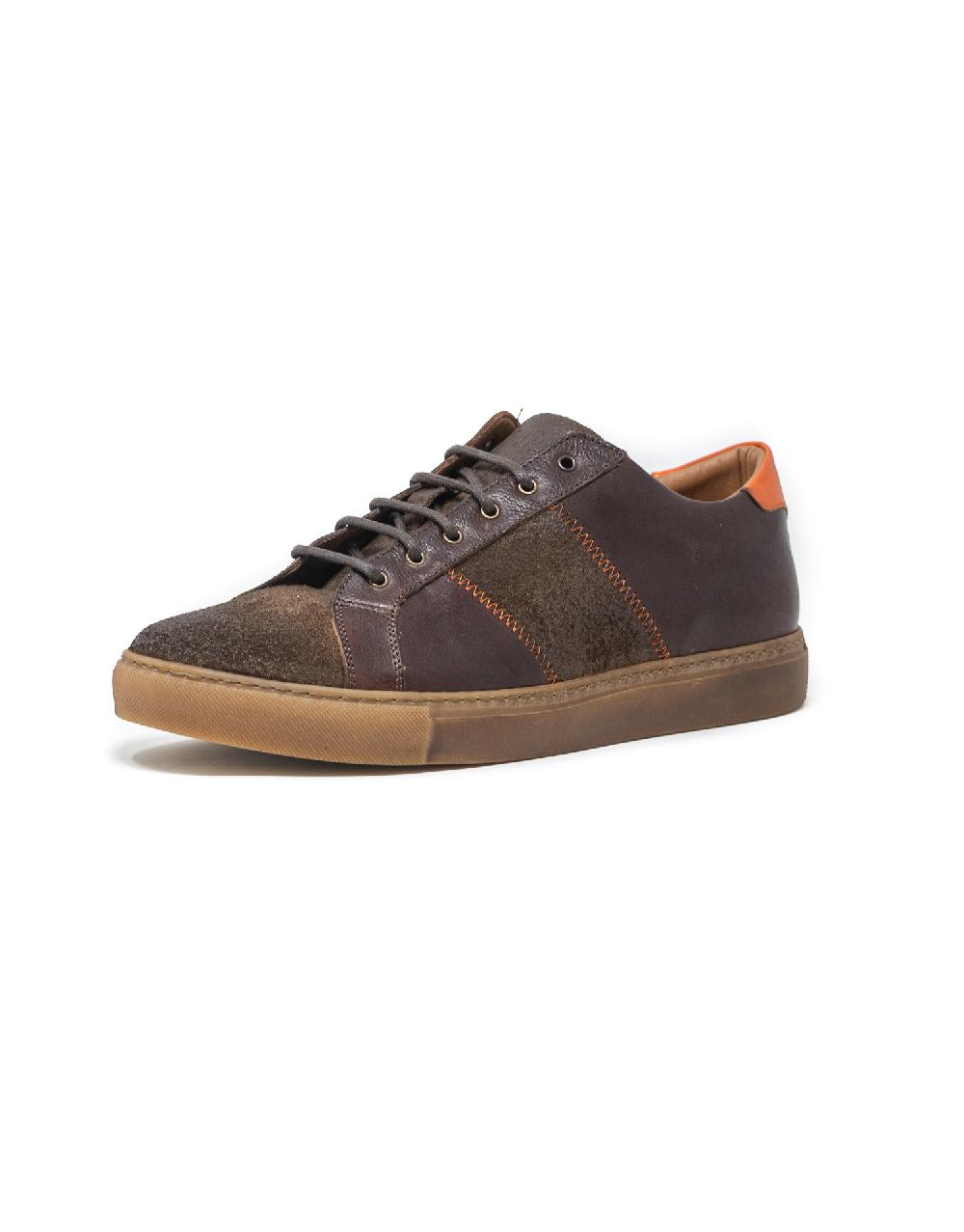 Wally Walker Wally Walker – sneaker in pelle e camoscio Royale dark chestnut Offerta