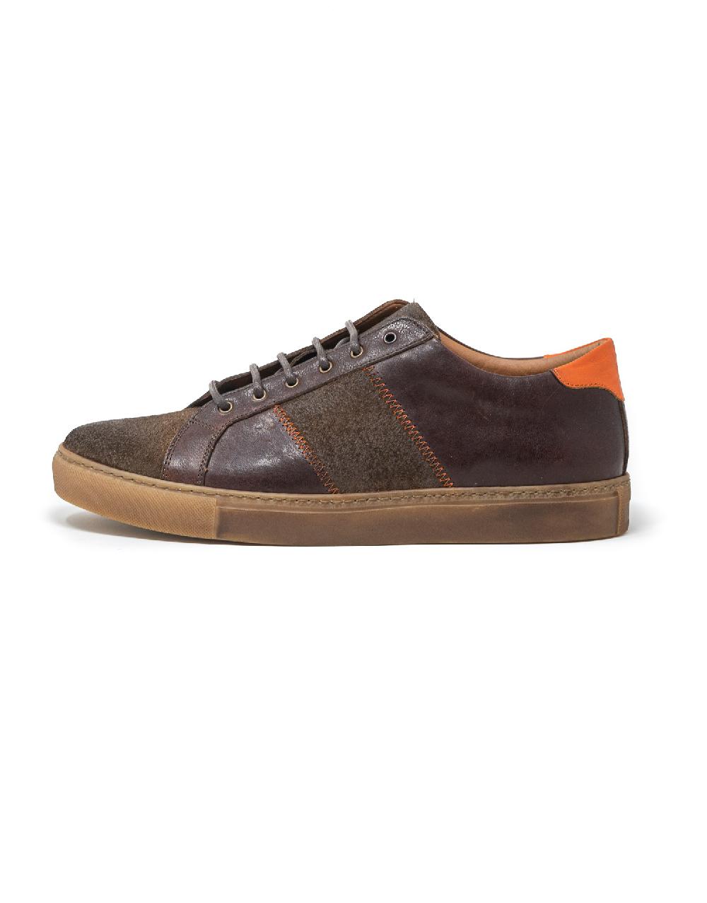 Wally Walker Wally Walker – sneaker in pelle e camoscio Royale dark chestnut Offerta