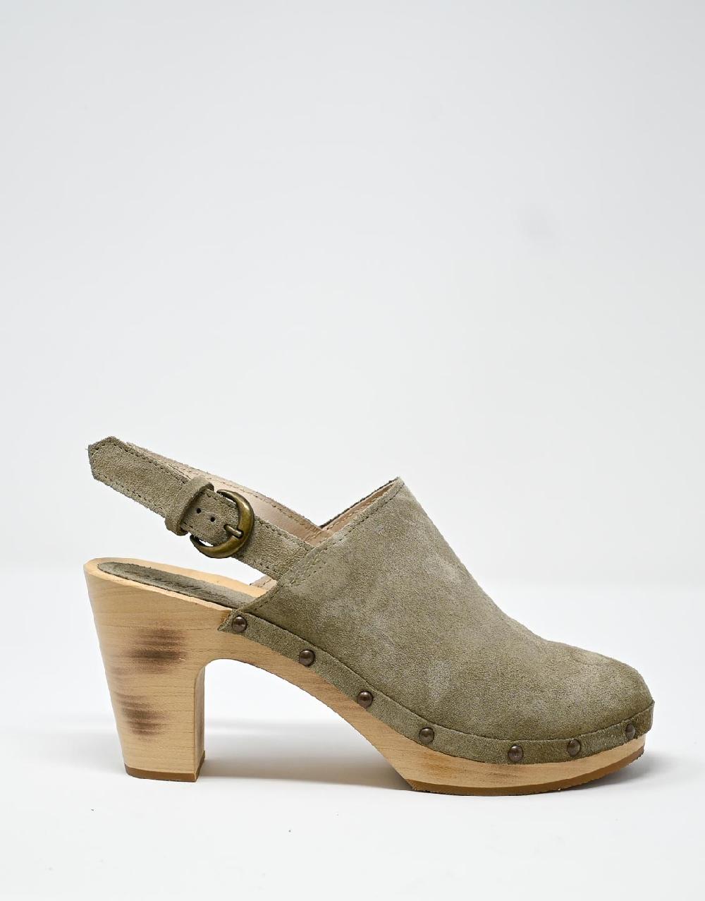 Wally Walker zoccolo in pelle scamosciata stone Olandflex by astorflex Saldi