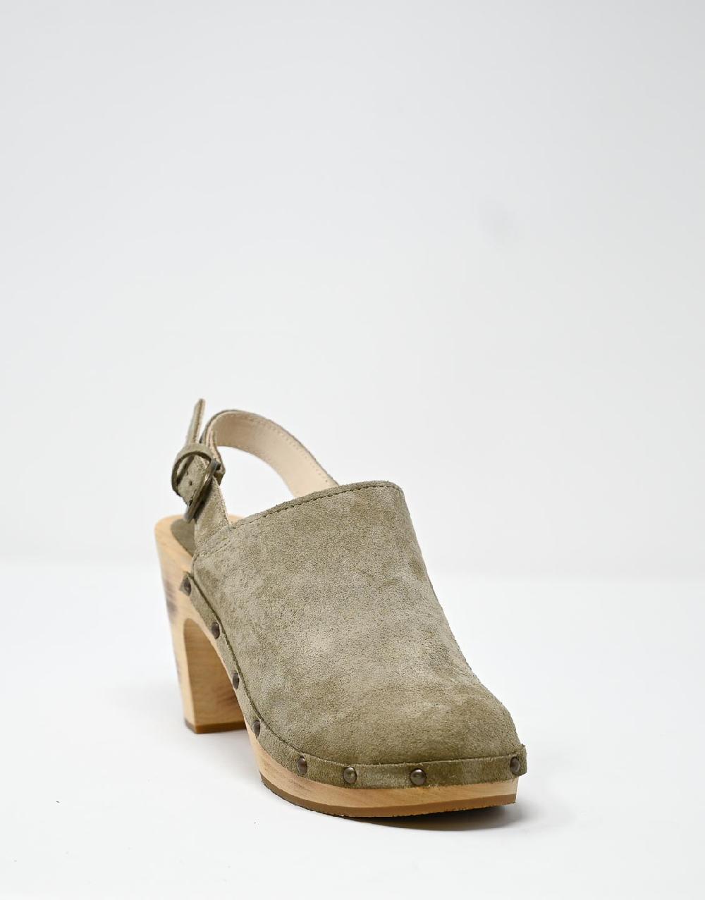 Wally Walker zoccolo in pelle scamosciata stone Olandflex by astorflex Saldi