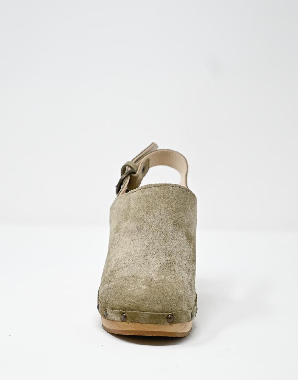 Wally Walker zoccolo in pelle scamosciata stone Olandflex by astorflex Saldi