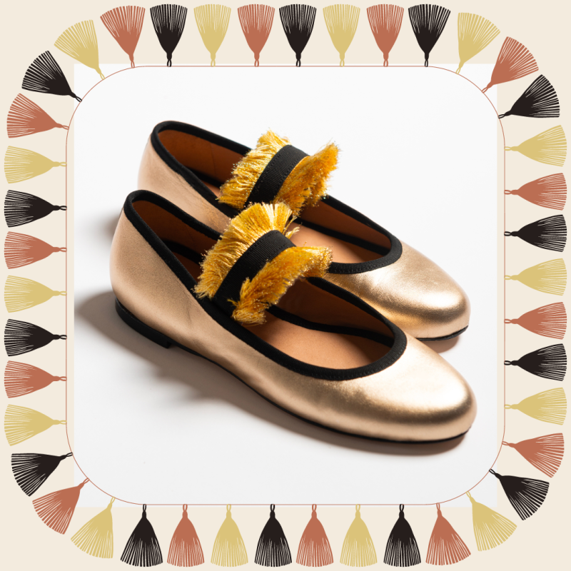 Allagiulia Ballerina Lolita Frangia ORO Sconto