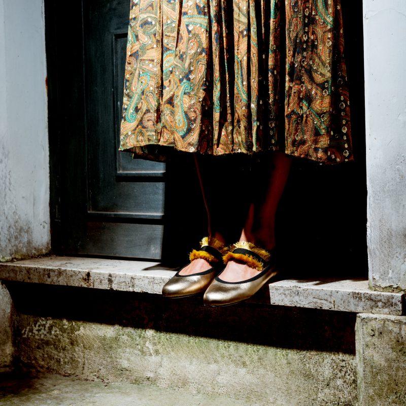 Allagiulia Ballerina Lolita Frangia ORO Sconto