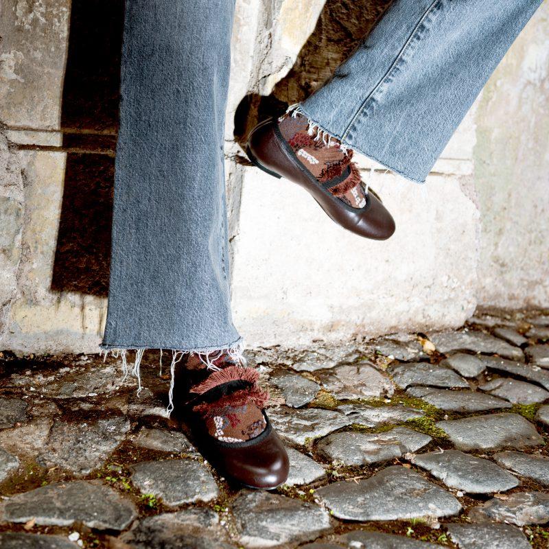 Allagiulia Ballerina Lolita Frangia TABACCO Offerta