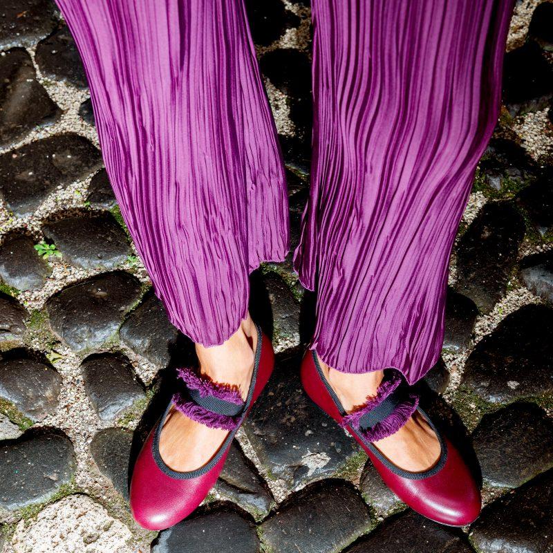 Allagiulia Ballerina Lolita Frangia BORDEAUX Economico