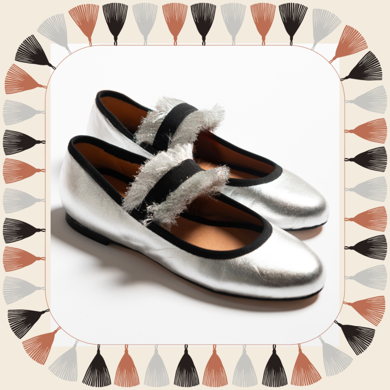 Allagiulia Ballerina Lolita Frangia ARGENTO Outlet