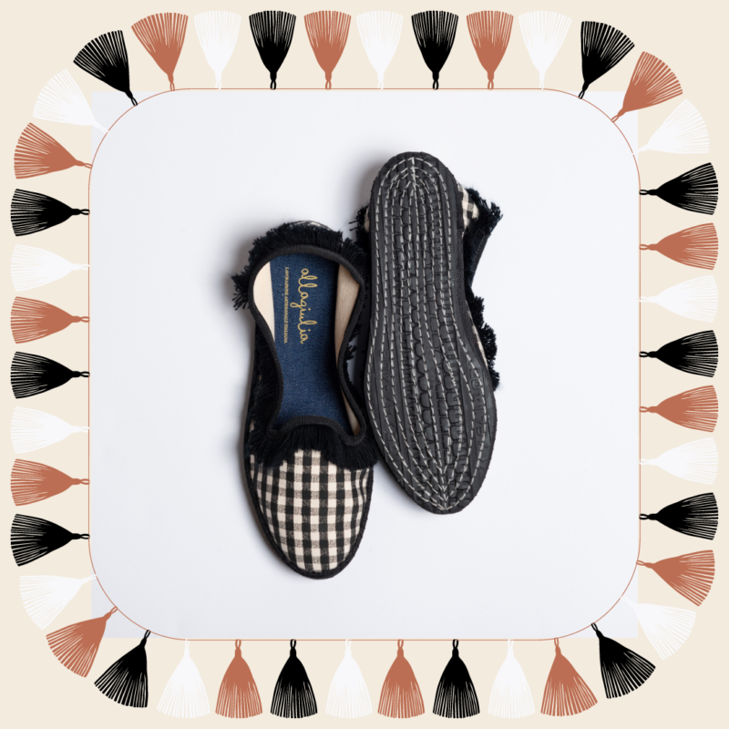 Allagiulia -Capsule Lamu- Friù Venezia VICHY Frangia NERO Shopping Online